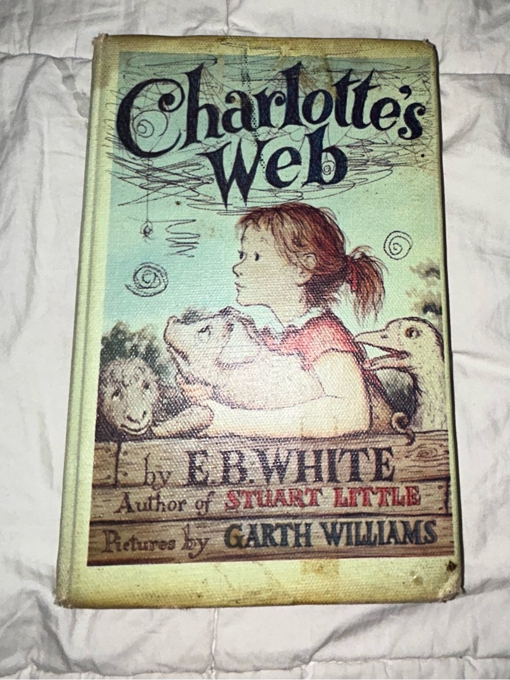 Charlotte's Web By E.B. White, 1952 Hardcover, *Heavily Worn*